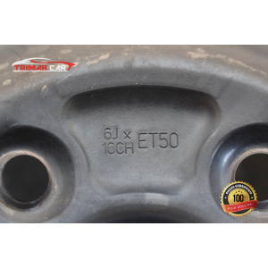 R16 6JX16CH ET50 CERCHIO SINGOLO IN FERRO FIAT SEDICI (FY)(2006-2014) 1.9 MJET 4X4 120CV 88KW