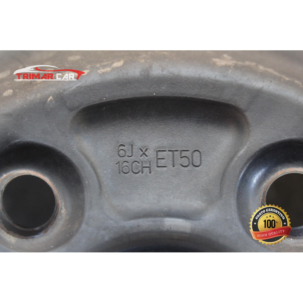 R16 6JX16CH ET50 CERCHIO SINGOLO IN FERRO FIAT SEDICI (FY)(2006-2014) 1.9 MJET 4X4 120CV 88KW