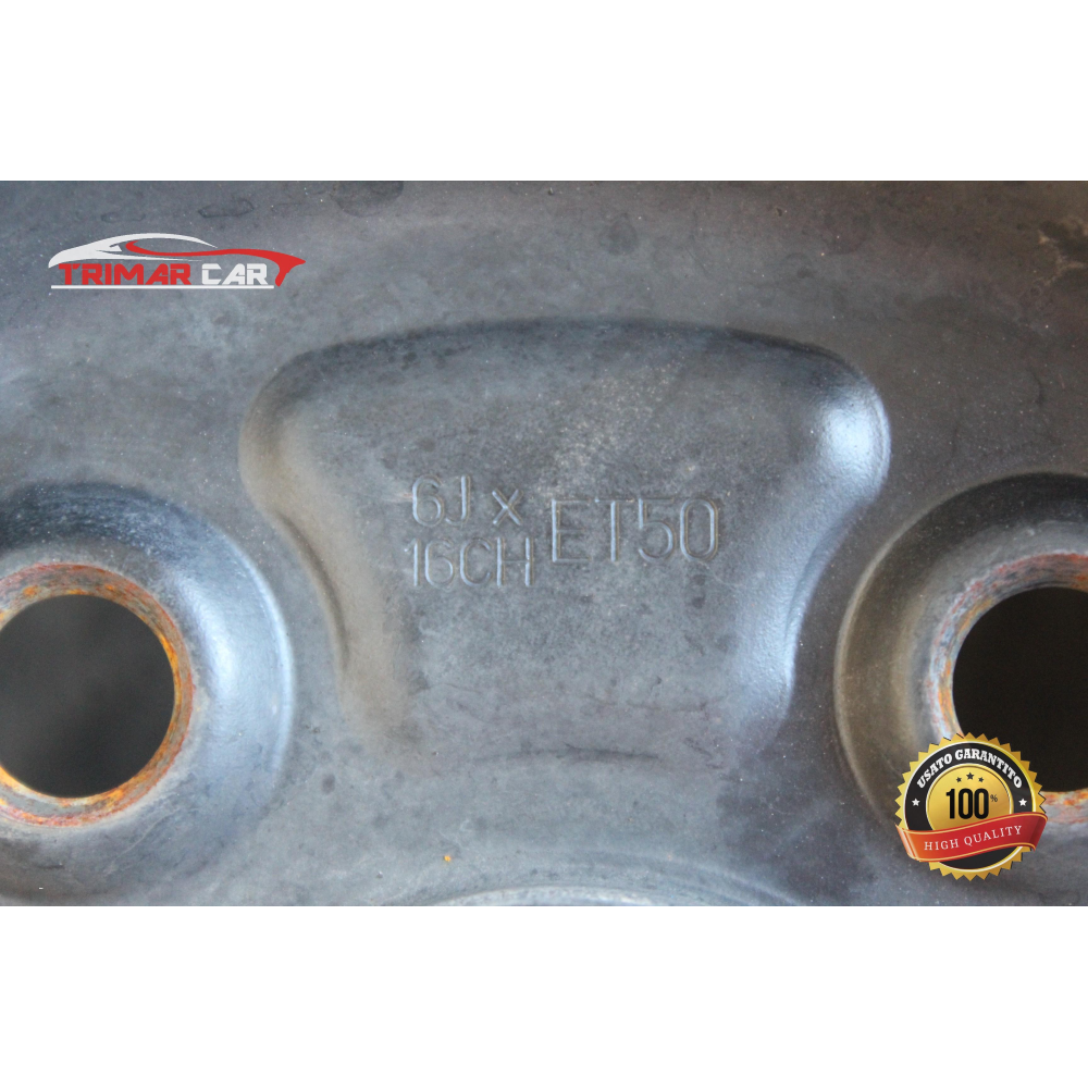 R16 6JX16CH ET50 CERCHIO SINGOLO IN FERRO FIAT SEDICI (FY)(2006-2014) 1.9 MJET 4X4 120CV 88KW