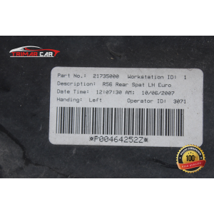 21735000 FASCIONE PASSARUOTA POSTERIORE SINISTRO MINI COOPER (R56)(05-13) 1.6D 109CV 80KW