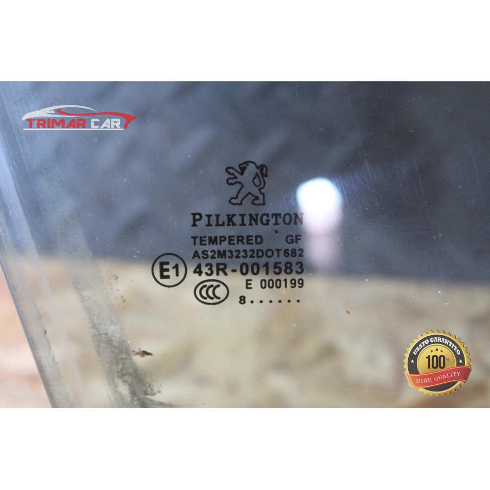 VETRO SCENDENTE PORTA ANTERIORE DESTRA PEUGEOT 207 SW (WK)(07-15) 1.6 HDI 90CV 66KW COD MOTORE: 9HX // 9HV