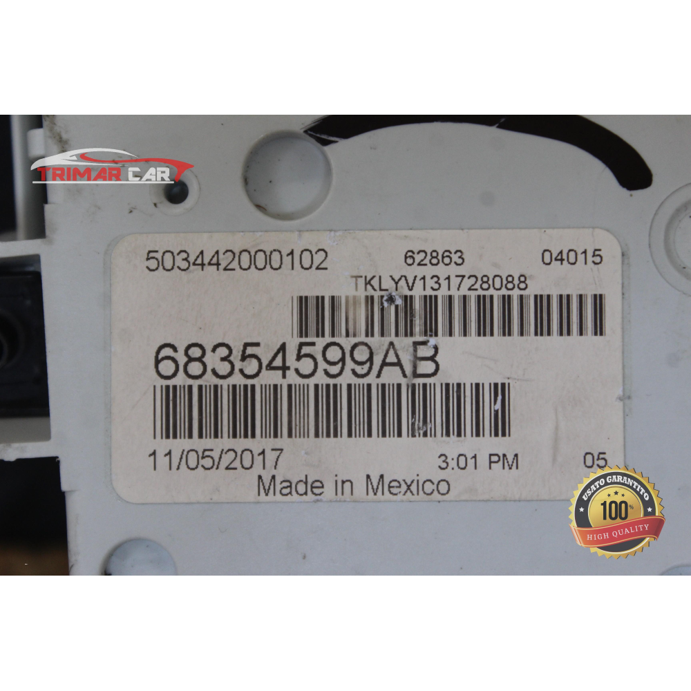 68354599AB CENTRALINA BODY COMPUTER JEEP CHEROKEE 5 (KL)(2013 >) 2.2 CRD COD MOT; LAU61